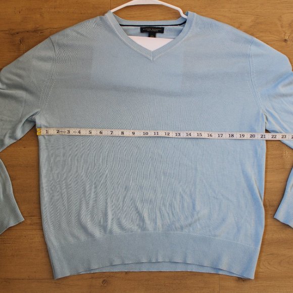 Banana Republic Mens Blue V Neck Sweater Size L - Picture 4 of 5